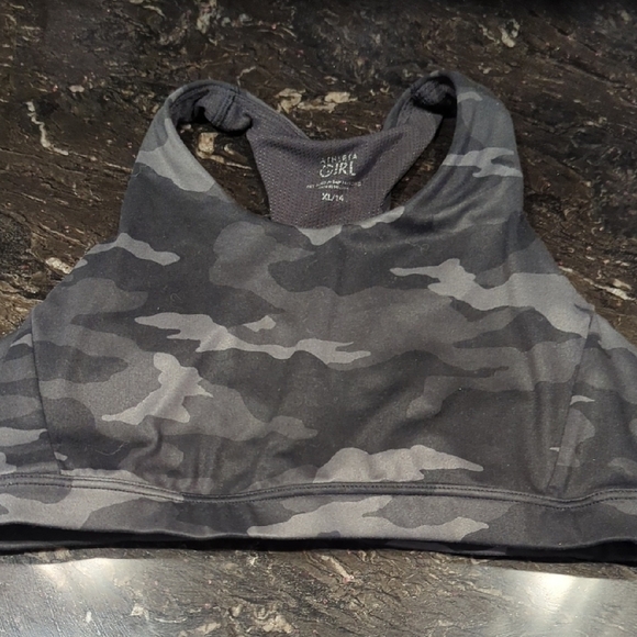 Athleta Girl Camo Racerback Sports Bra Size XL / 14 - Picture 1 of 6